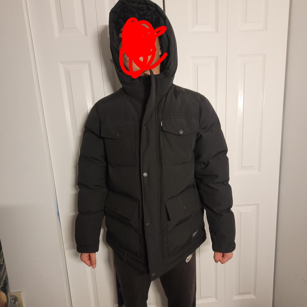 Men's Levis Strauss and Co Black Puffer Jacket